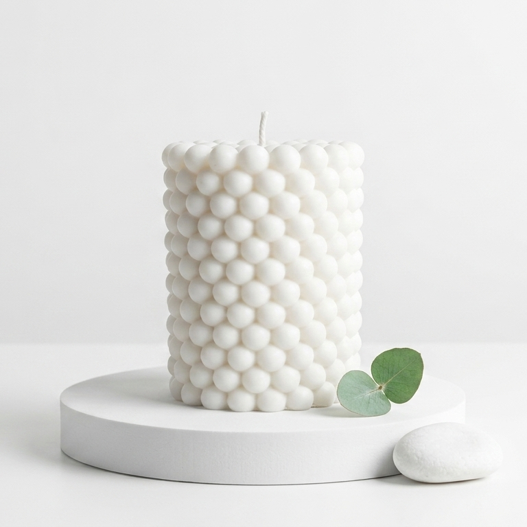 Bubble Pillar Candle