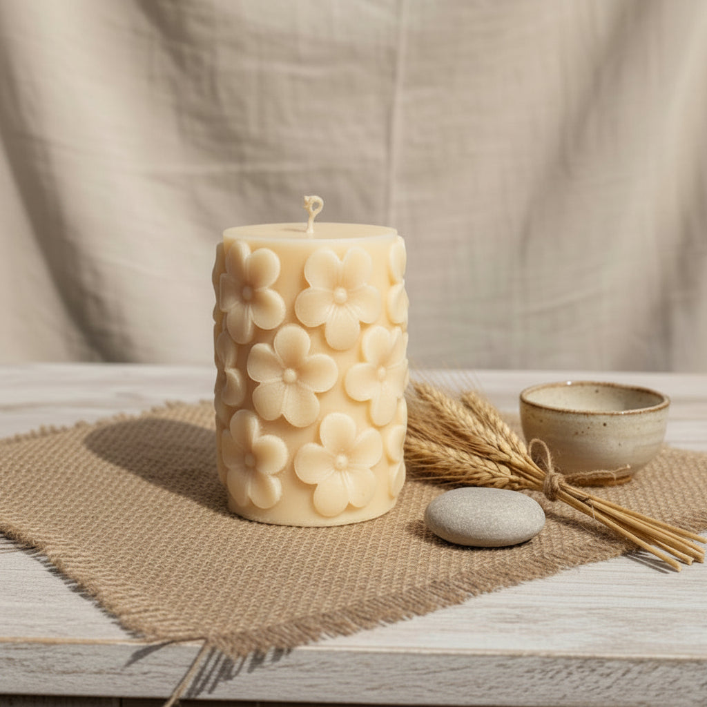 Flower Pillar Candle