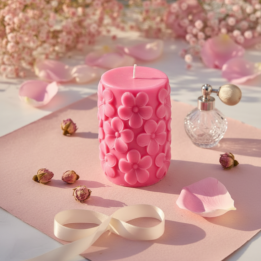 Flower Pillar Candle
