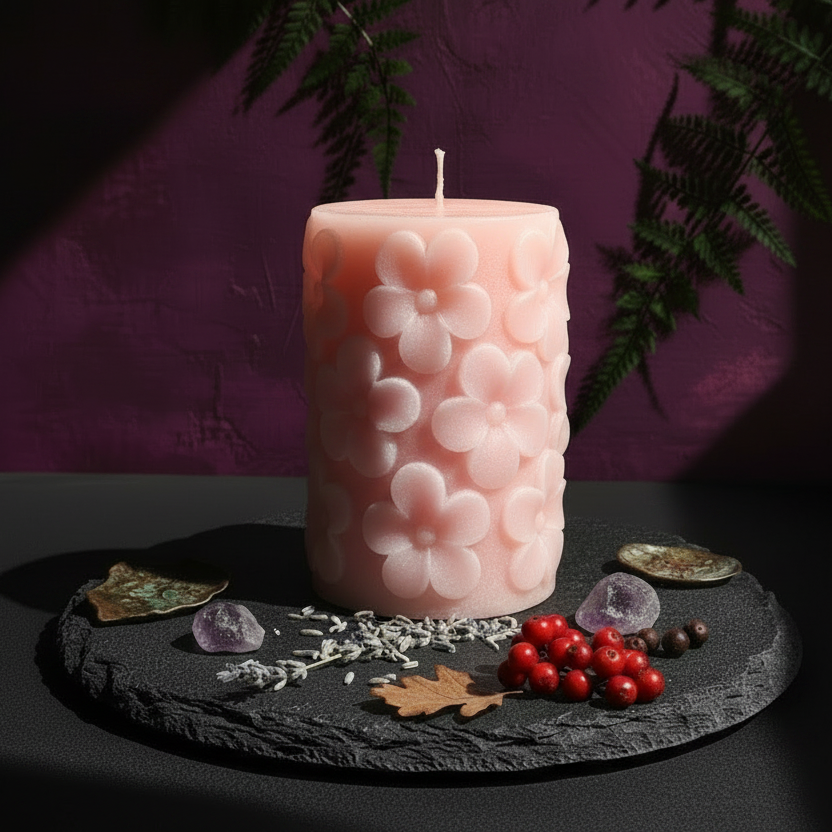 Flower Pillar Candle