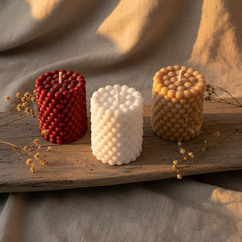 Bubble Pillar Candle