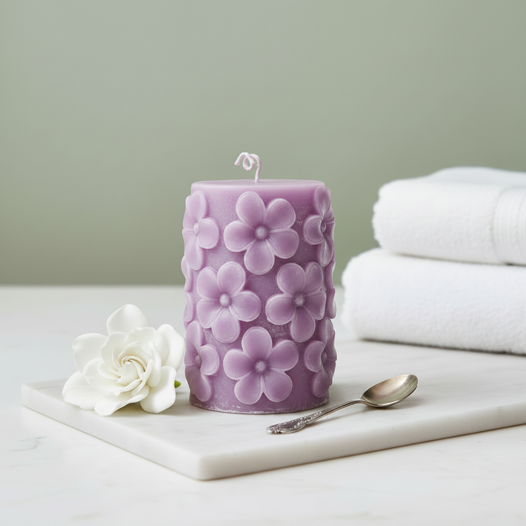 Flower Pillar Candle
